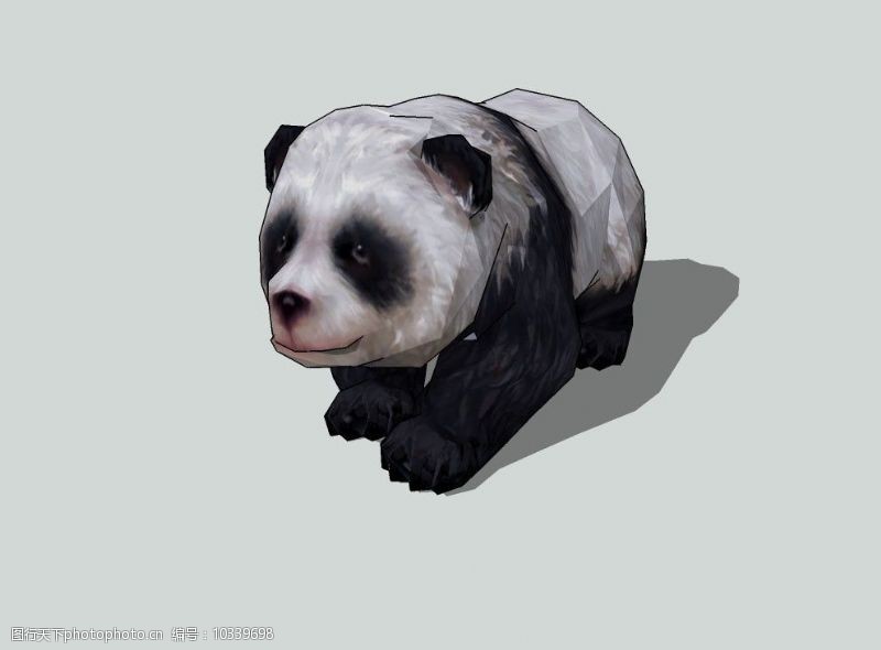 精选大熊猫3D模型图片