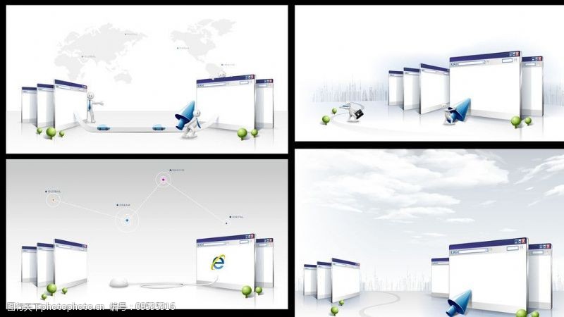 科技信息名片商务展示2商务背景图片