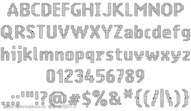 opentype环上矩阵的字体