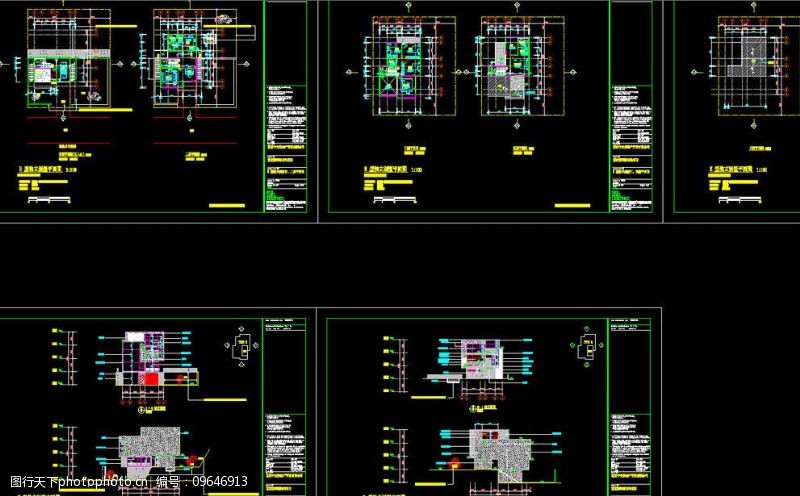 室内平面图别墅单体方案E型图片