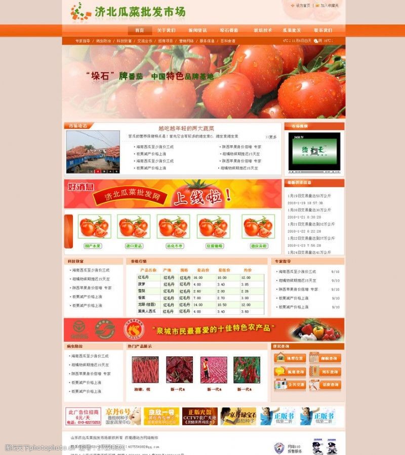 网站建设济阳番茄市场图片