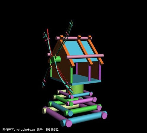 房屋模型3D精细房子模型图片