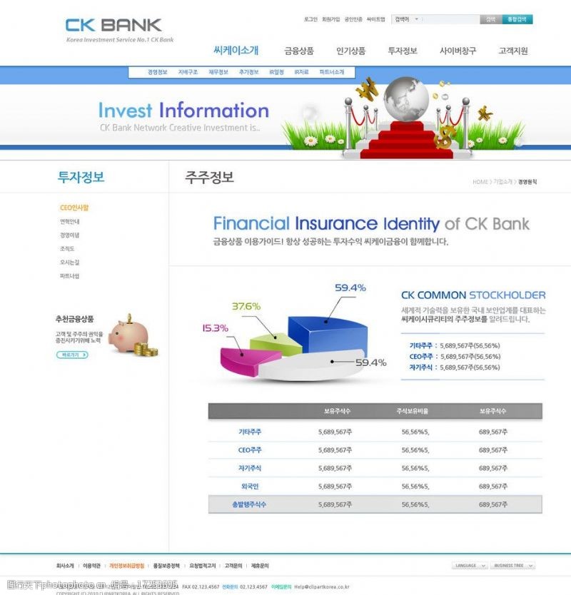 国际金融公司网页设计图片