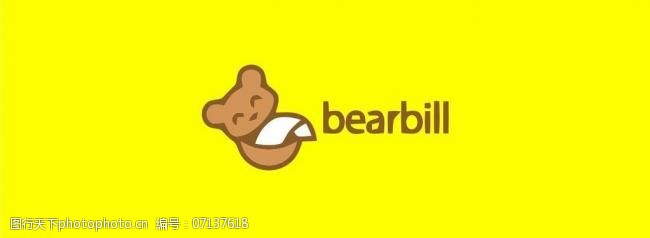 方形标签泰迪熊logo图片