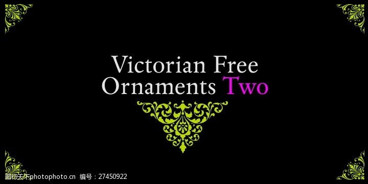 opentype维多利亚时代的自由饰品两种字体