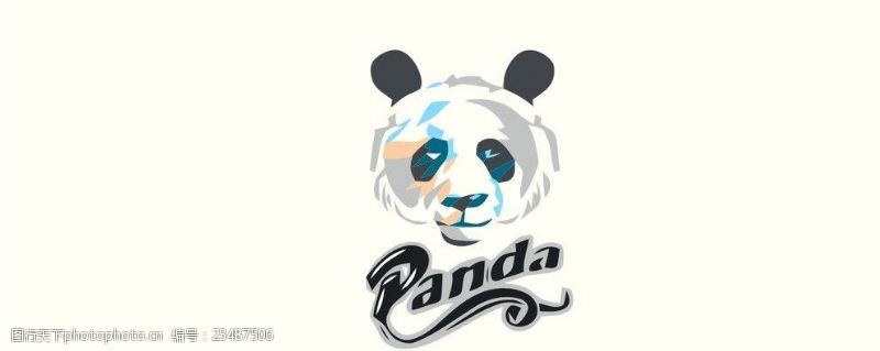 卡通熊猫熊猫logo