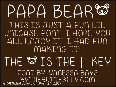 opentype熊爸爸的字体