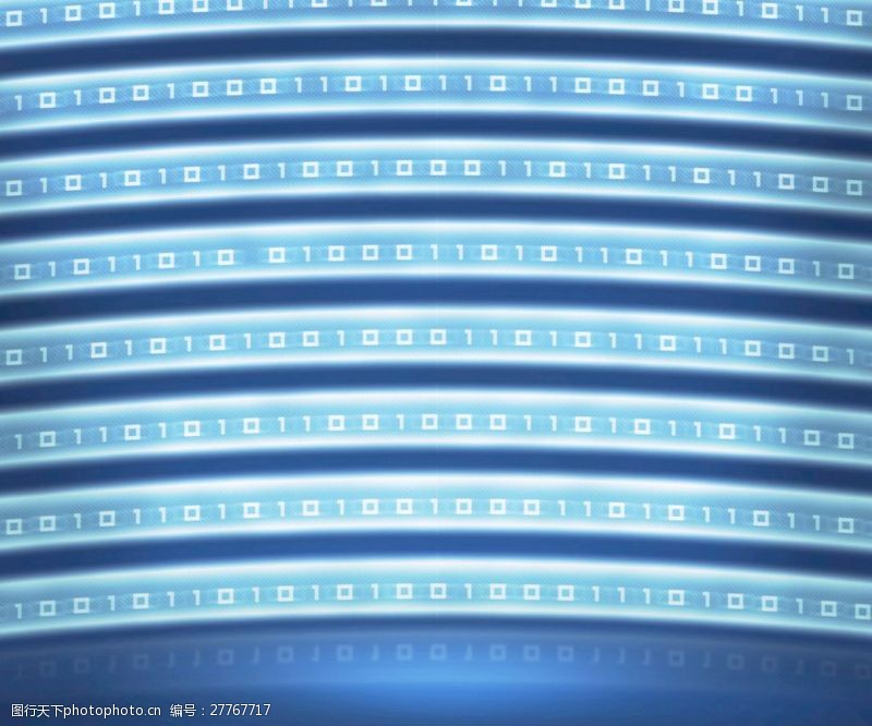 二进制背景蓝色的二进制数字墙背景