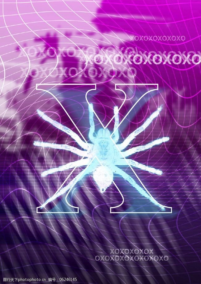 异度空间数码游戏背景设计psd分层素材毒蜘蛛