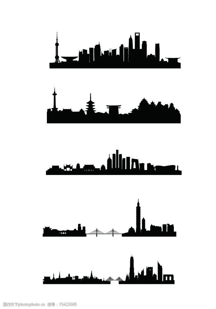 建筑剪影城市剪影图片