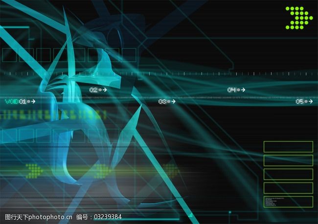 异度空间蓝色触角数码游戏背景设计psd分层素材