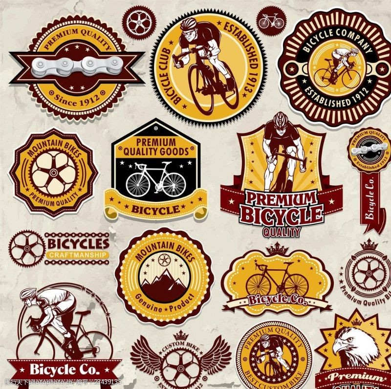 骑自行车运动标签