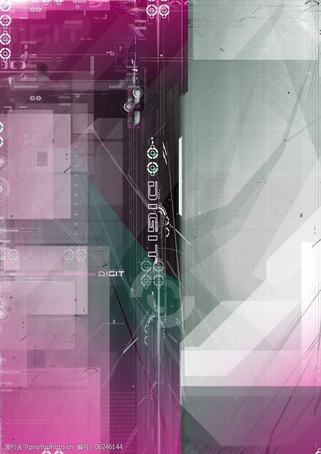 异度空间紫色灰色数码游戏背景设计psd分层素材