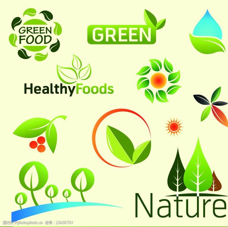 新洲图标原生态绿色食品标签