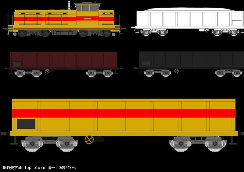 矢量交通工具铁路货车图片