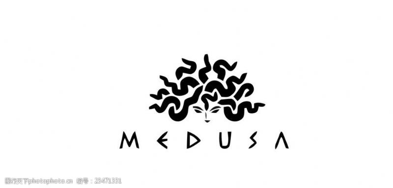 欧美插画神话logo