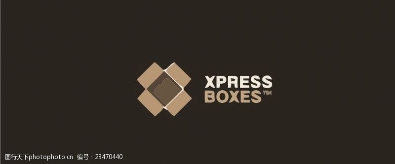 欧美插画盒子logo
