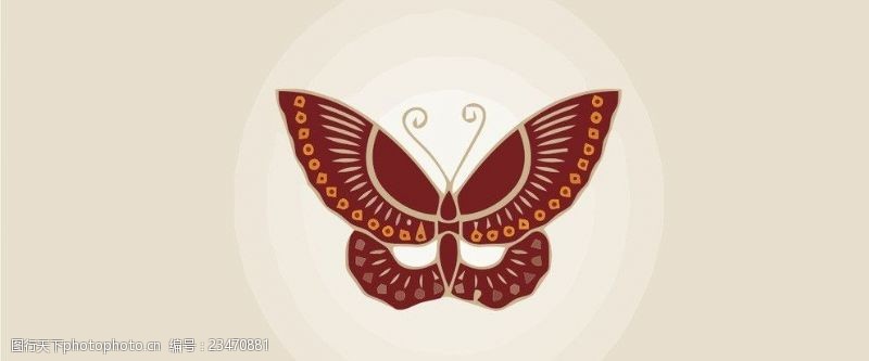 欧美插画蝴蝶logo