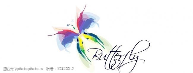 方形标签蝴蝶logo图片
