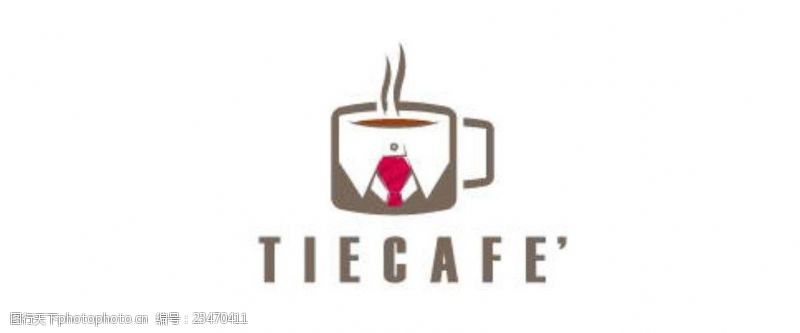 欧美插画咖啡logo