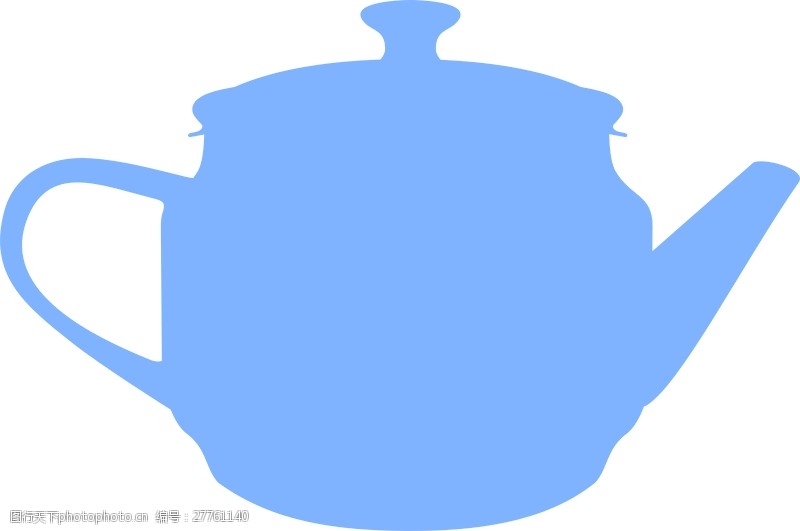 黑色的剪影茶壶轮廓的重要