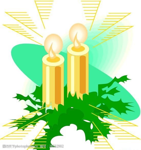 绿光图案免费下载位图图案概括蜡烛烛光绿叶免费素材
