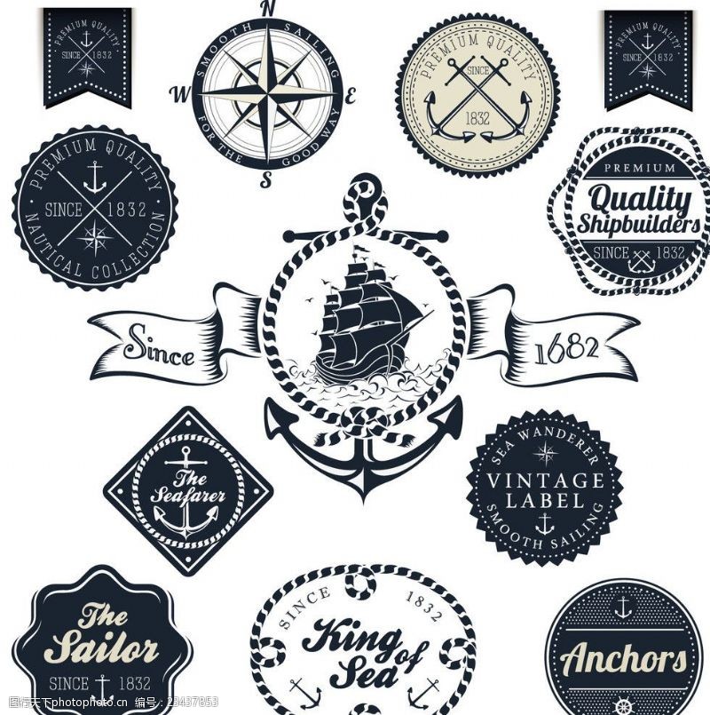 象征标识航海标签