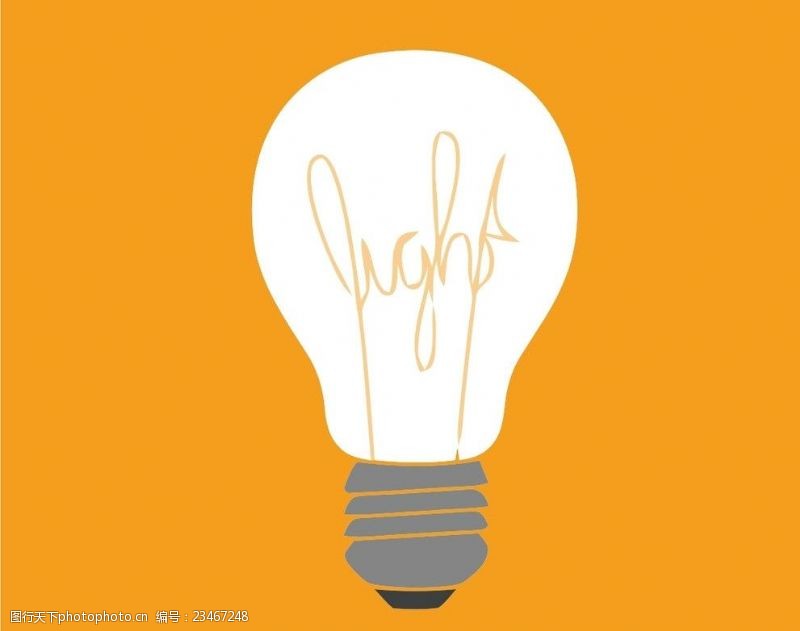 电灯泡创意图照明logo