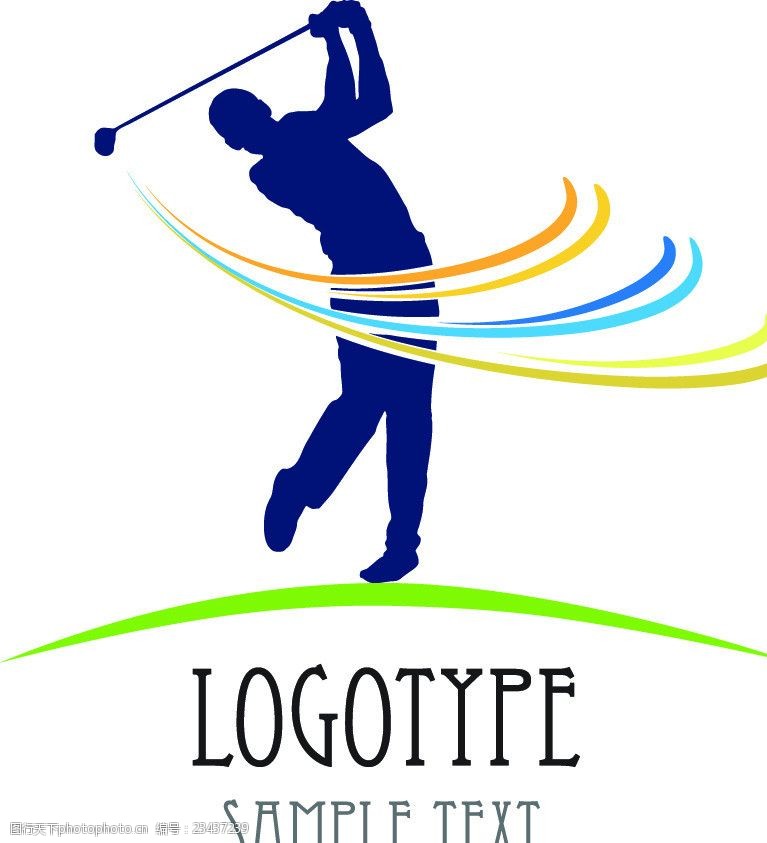 打高尔夫logo图标标志