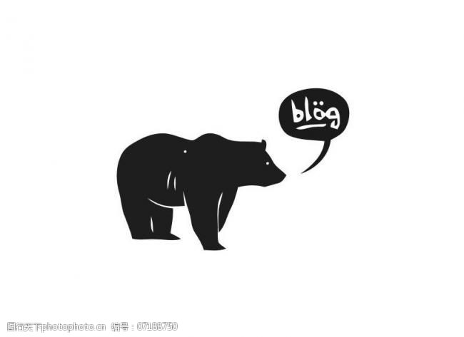 方形标签棕熊logo图片