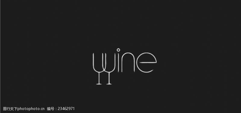 瓶标红酒logo