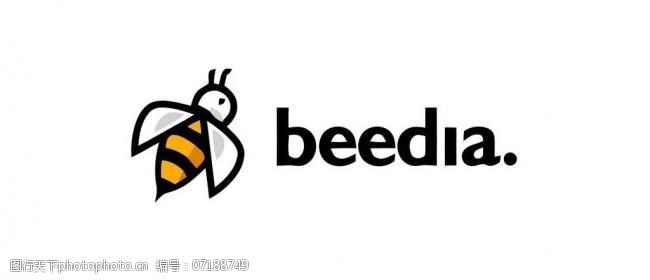 方形标签蜜蜂logo图片