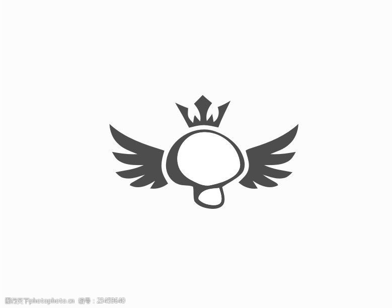 英文字母图标翅膀logo