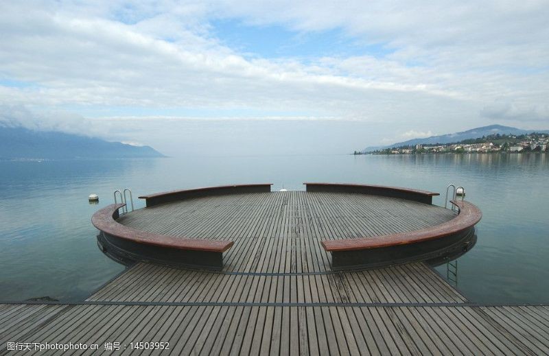 瑞士风光瑞士日内瓦湖观景台图片