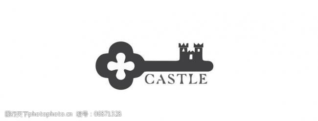 英文字母矢量素材城堡logo图片