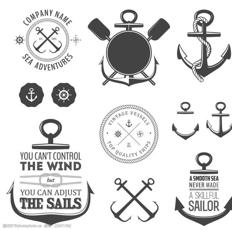 象征标识怀旧航海标签